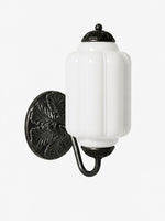Load image into Gallery viewer, Eloise Vintage Scalloped Milk Glass Wall Sconce - Modern Accent Lighting for Bathroom and Bedroom