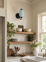 Load image into Gallery viewer, Eloise Vintage Scalloped Milk Glass Wall Sconce - Modern Accent Lighting for Bathroom and Bedroom
