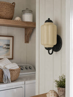 Load image into Gallery viewer, Eloise Vintage Scalloped Milk Glass Wall Sconce - Modern Accent Lighting for Bathroom and Bedroom