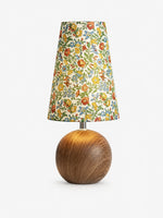 Load image into Gallery viewer, Florence Floral Fabric Table Lamp – Vintage Wood Base Bedside Light for Bedroom, Reading Nook