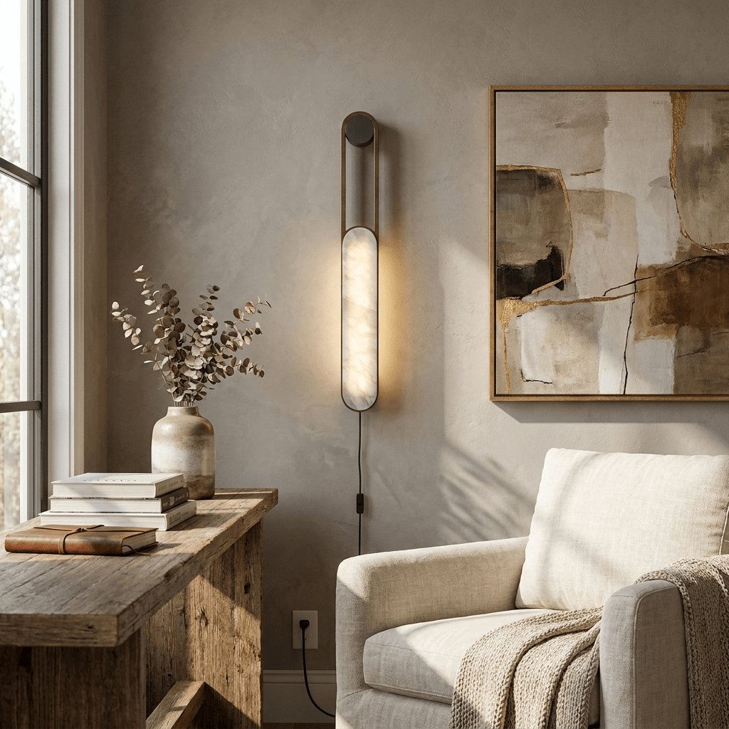 Norix Alabaster Frame Plug-In Wall Light - product image 7