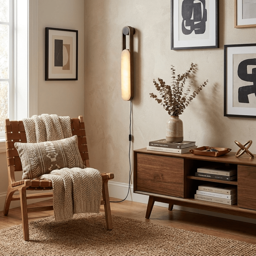 Norix Alabaster Frame Plug-In Wall Light - product image 3