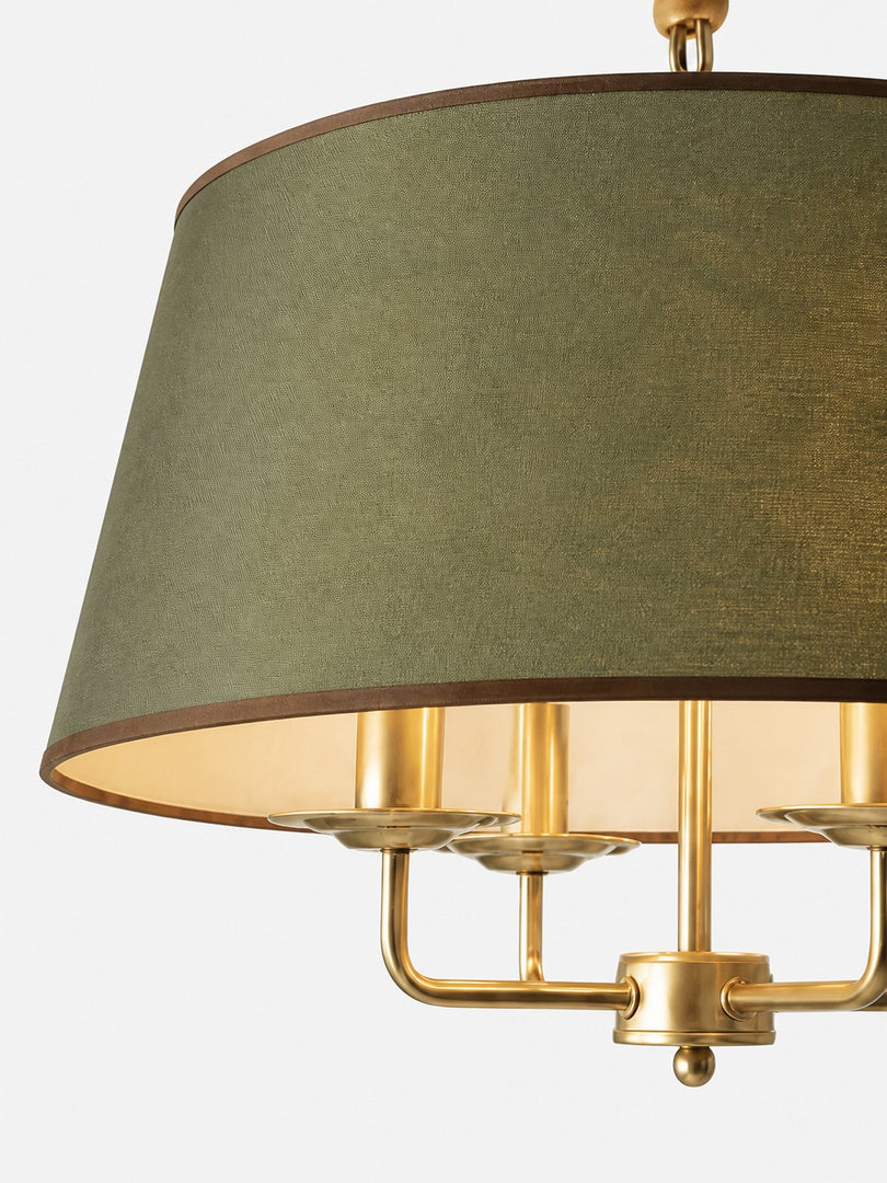 Tela Stoffschirm Kronleuchter mit Geschwungenem Arm Design und Leinen Schirmen - Metall Vintage Stil für Esszimmer  