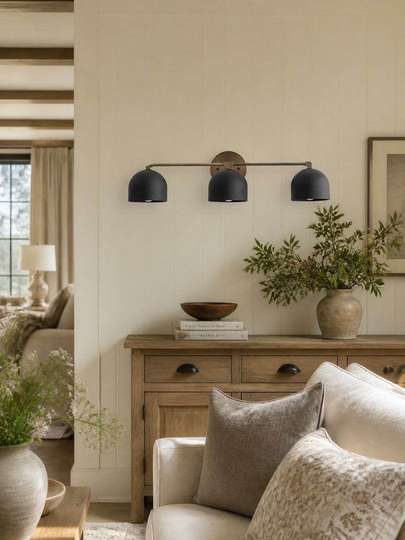 Metio Dome Vanity Wall Light – Mid-Century Fixture for Bathroom