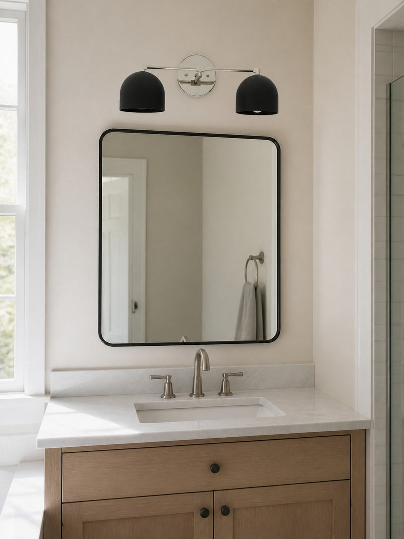 Metio Dome Vanity Wall Light – Mid-Century Fixture for Bathroom
