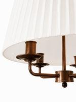 Load image into Gallery viewer, Tela French Style 4-Light Pleated Fabric Shade Chandelier with Painted Iron Frame for Bedroom and Dining Room