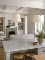 Bild in Gallery-Viewer laden, Eaveside Skirt Vintage Stoffschirm-Pendelleuchte  