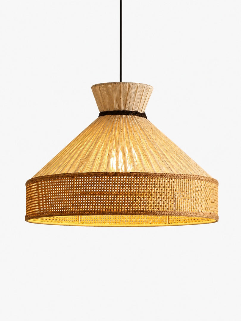 Woven Fabric Drum Pendant Light for Dining Room