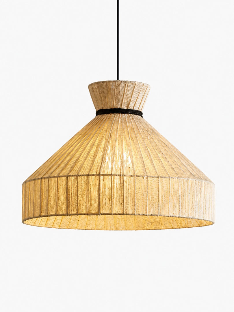 Woven Fabric Drum Pendant Light for Dining Room