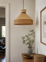 Bild in Gallery-Viewer laden, Woven Fabric Drum Pendant Light for Dining Room
