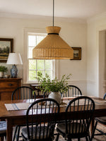 Bild in Gallery-Viewer laden, Woven Fabric Drum Pendant Light for Dining Room