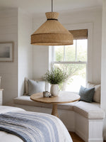 Bild in Gallery-Viewer laden, Woven Fabric Drum Pendant Light for Dining Room