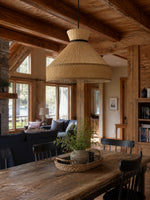 Bild in Gallery-Viewer laden, Woven Fabric Drum Pendant Light for Dining Room
