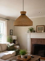 Bild in Gallery-Viewer laden, Woven Fabric Drum Pendant Light for Dining Room