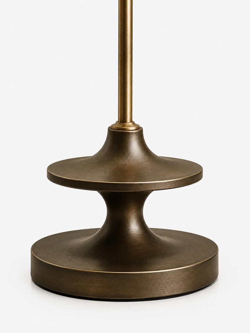 Vintage Stoffschirm Stehlampe