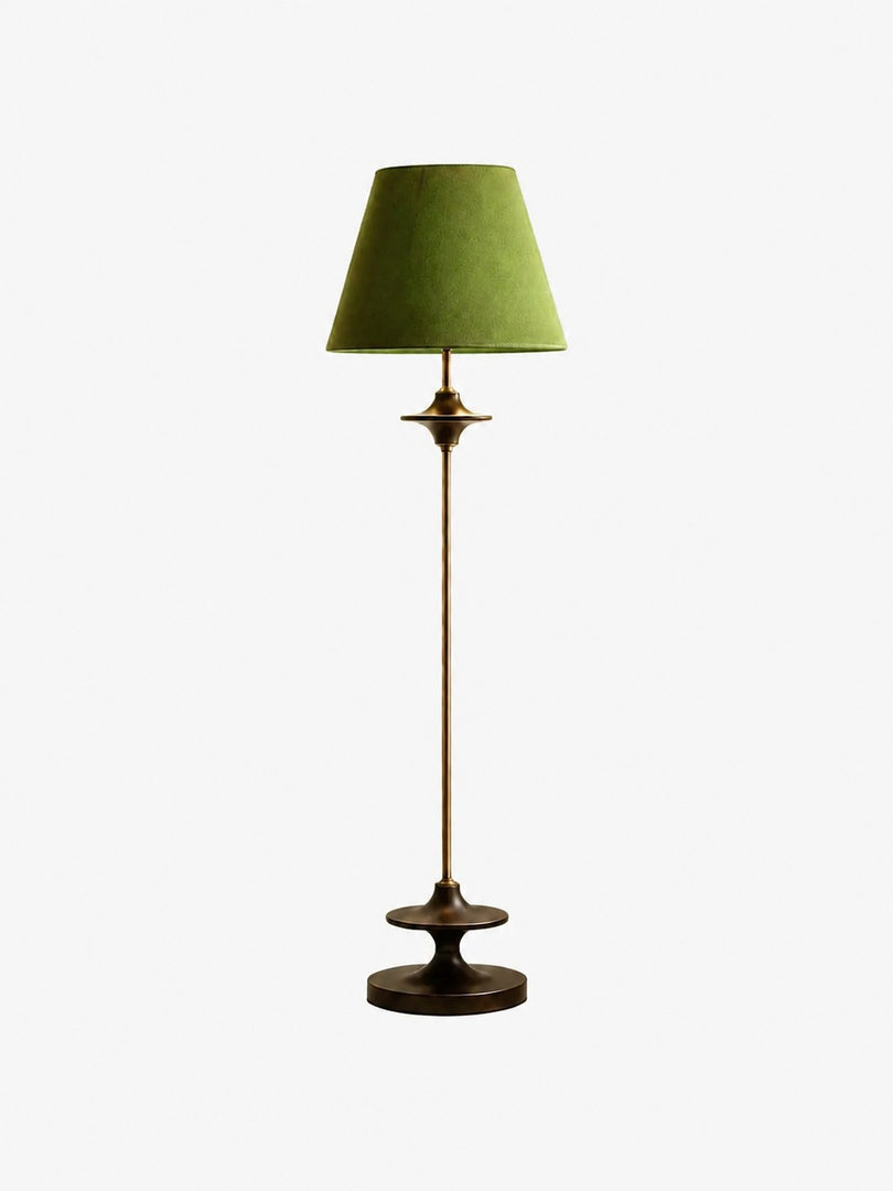 Vintage Stoffschirm Stehlampe