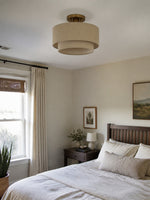 Load image into Gallery viewer, Lumeris Elegant Linen Blend Design Ceiling Light with Modern Style for Living Room