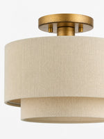 Load image into Gallery viewer, Lumeris Elegant Linen Blend Design Ceiling Light with Modern Style for Living Room