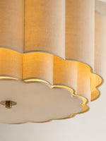 Load image into Gallery viewer, Velune Retro Fabric Flower Flush Mount - Vintage Style Ceiling Light for Dining and Hallways
