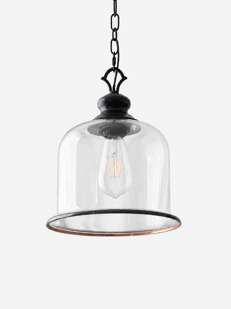 Vintage Glass Metal Pendant Light