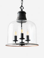 Load image into Gallery viewer, Vintage Glass Metal Pendant Light