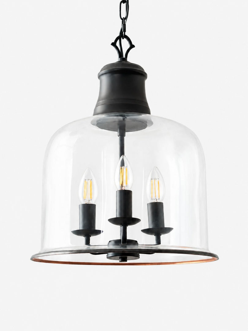 Vintage Glass Metal Pendant Light