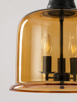 Load image into Gallery viewer, Vintage Glass Metal Pendant Light