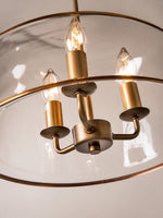Load image into Gallery viewer, Vintage Glass Metal Pendant Light