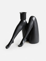 Load image into Gallery viewer, Kickra Sculptural Gold Leg Base Candle Holder - Dining and Living Decor