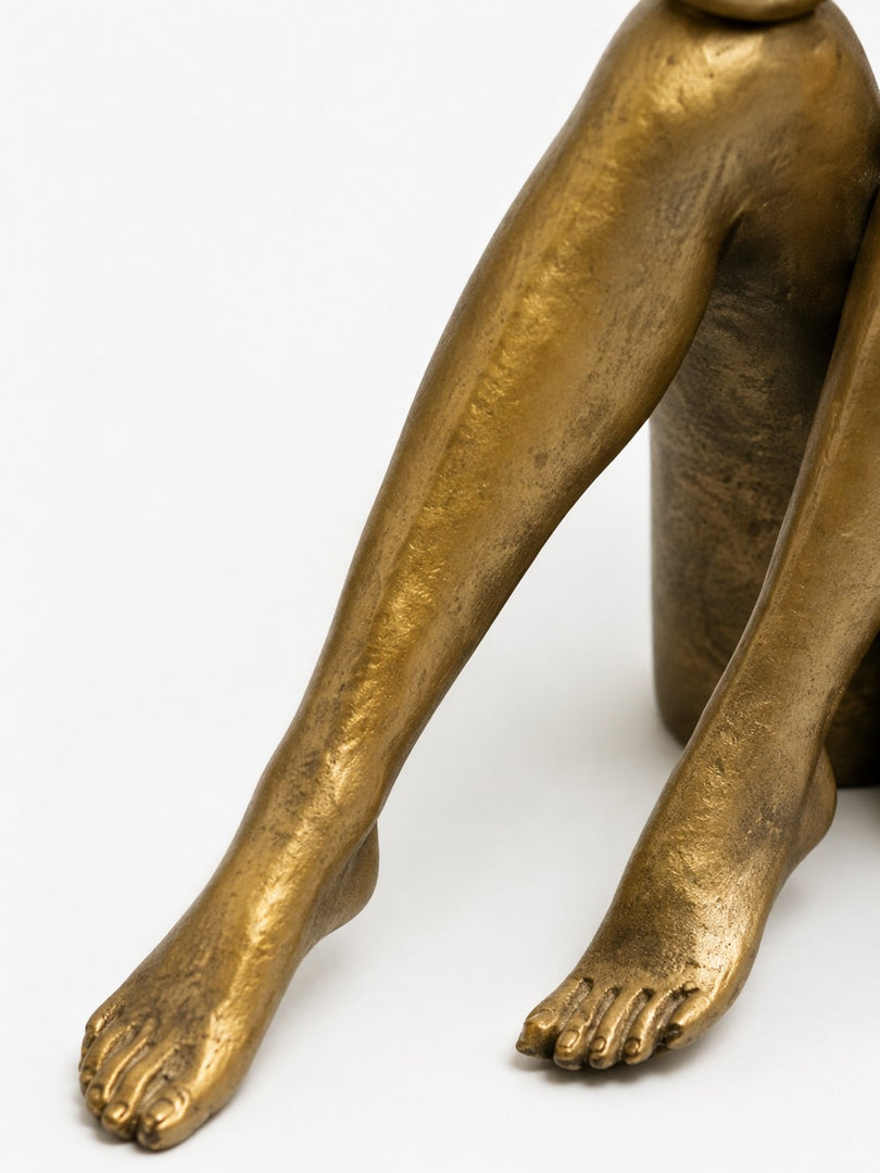 Kickra Sculptural Gold Leg Base Candle Holder - Dining and Living Decor