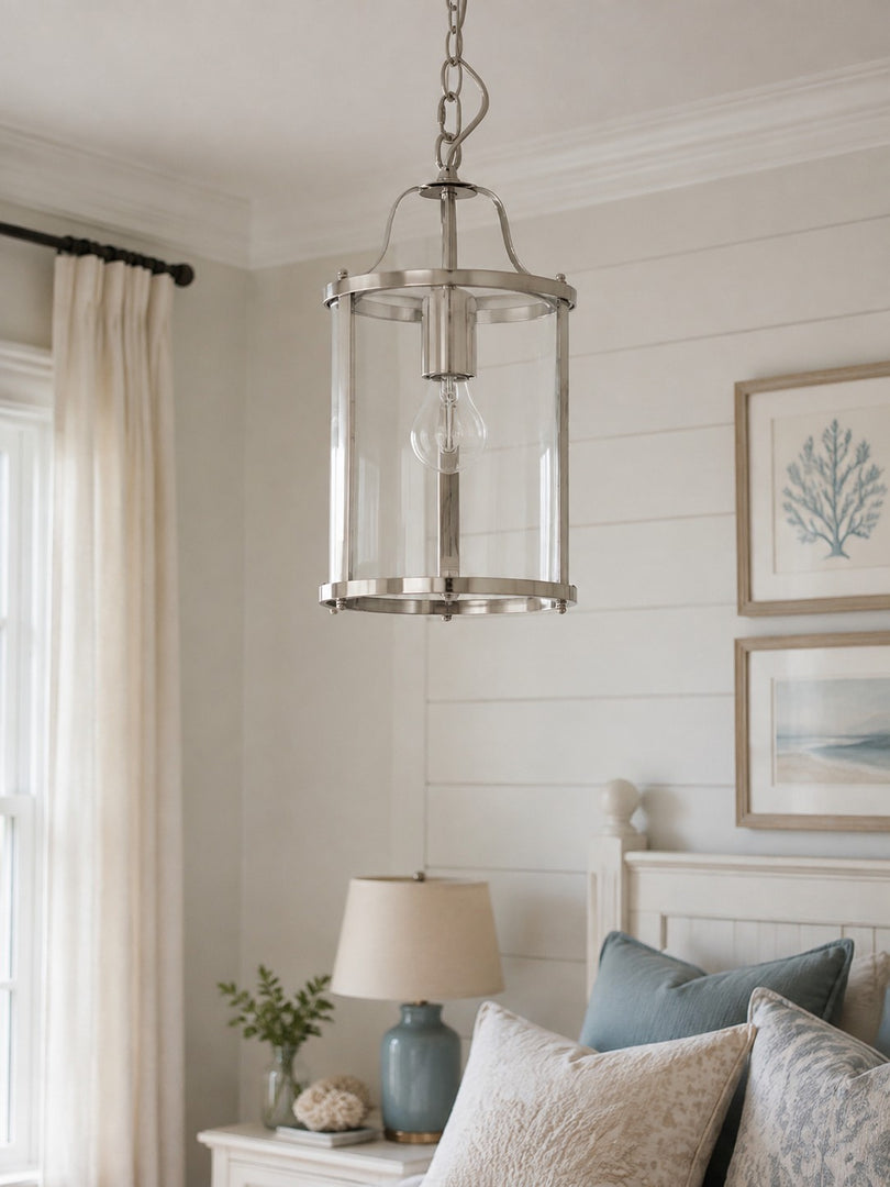 Aveline Clear Glass Metal Pendant Lamp