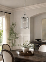 Load image into Gallery viewer, Aveline Clear Glass Metal Pendant Lamp
