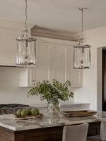 Load image into Gallery viewer, Aveline Clear Glass Metal Pendant Lamp