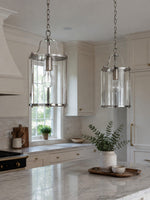 Load image into Gallery viewer, Aveline Clear Glass Metal Pendant Lamp