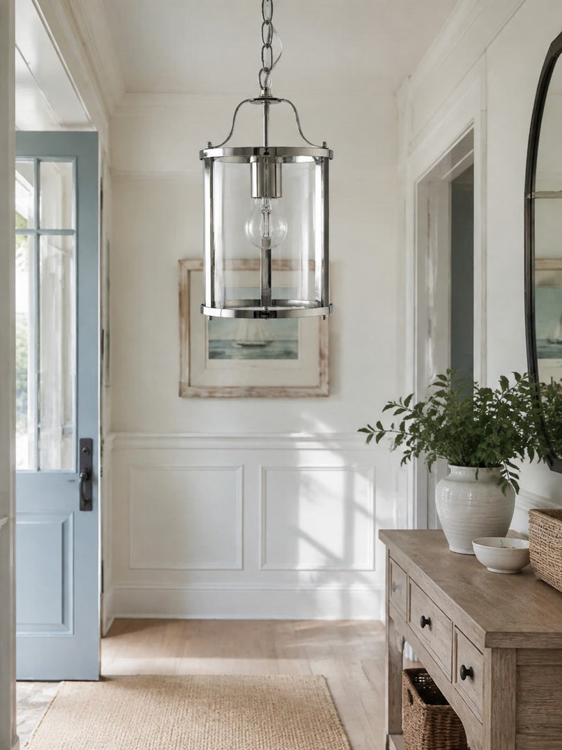 Aveline Clear Glass Metal Pendant Lamp