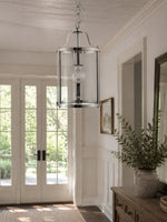 Load image into Gallery viewer, Aveline Clear Glass Metal Pendant Lamp
