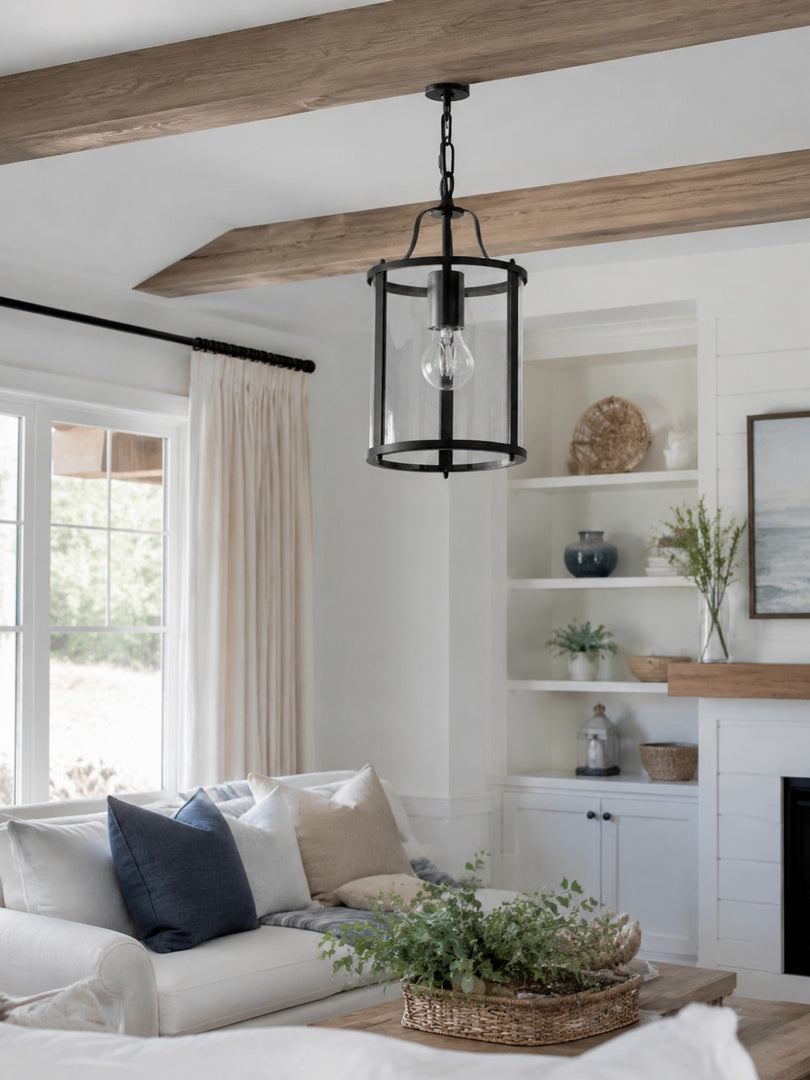 Aveline Clear Glass Metal Pendant Lamp