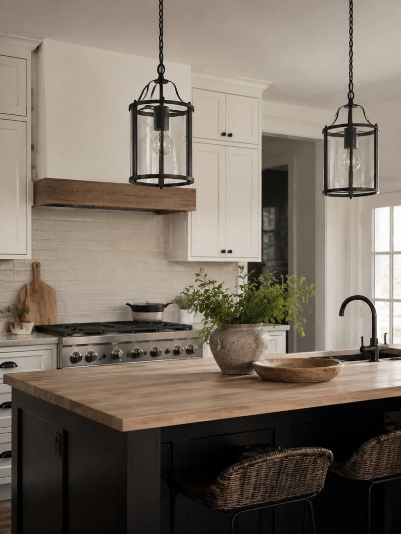 Aveline Clear Glass Metal Pendant Lamp