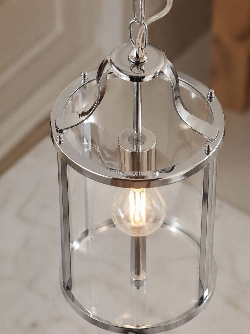 Aveline Clear Glass Metal Pendant Lamp