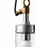 Cargar imagen en el visor de la Galería, Lámpara colgante moderna de cilindro de vidrio transparente  
