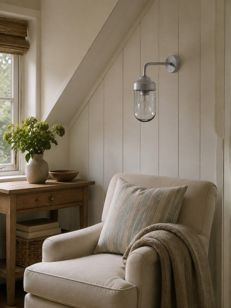 Aluminum Glass Wall Sconce