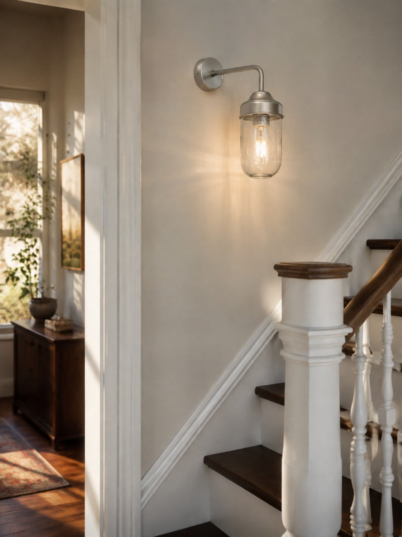 Aluminum Glass Wall Sconce