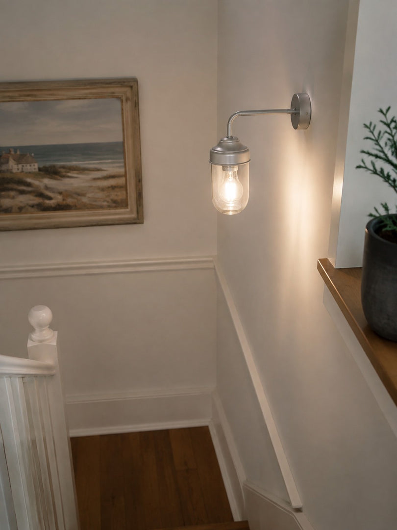 Aluminum Glass Wall Sconce