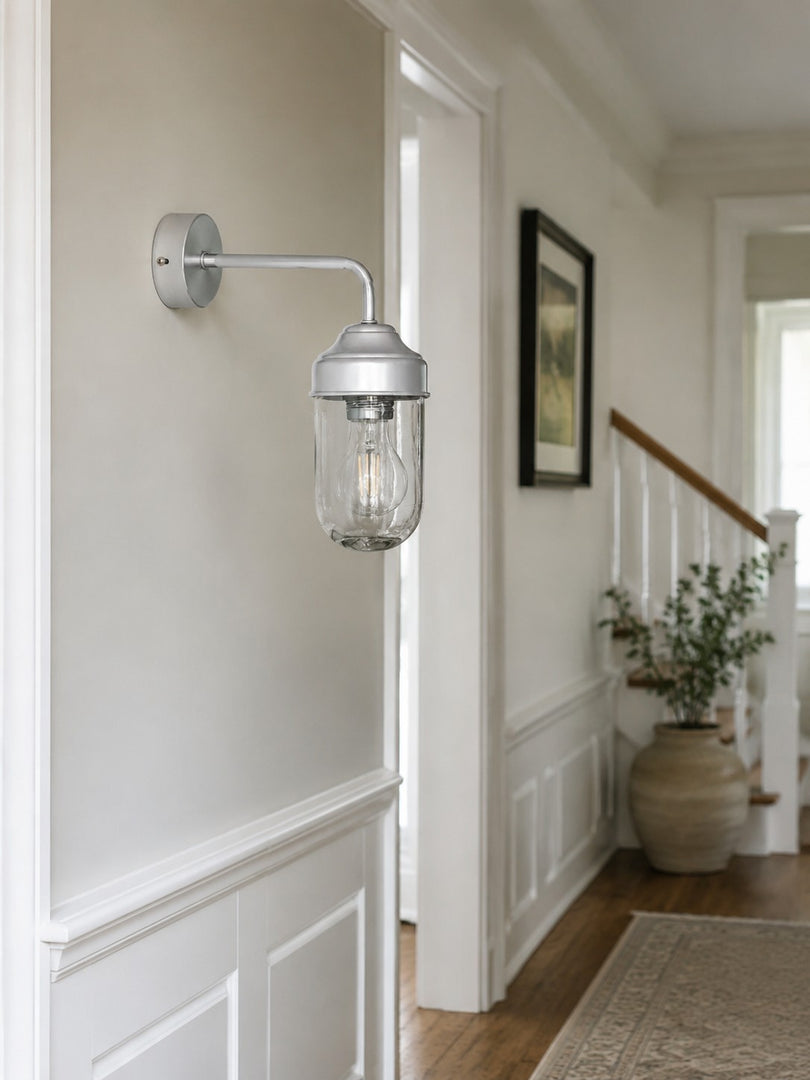 Aluminum Glass Wall Sconce
