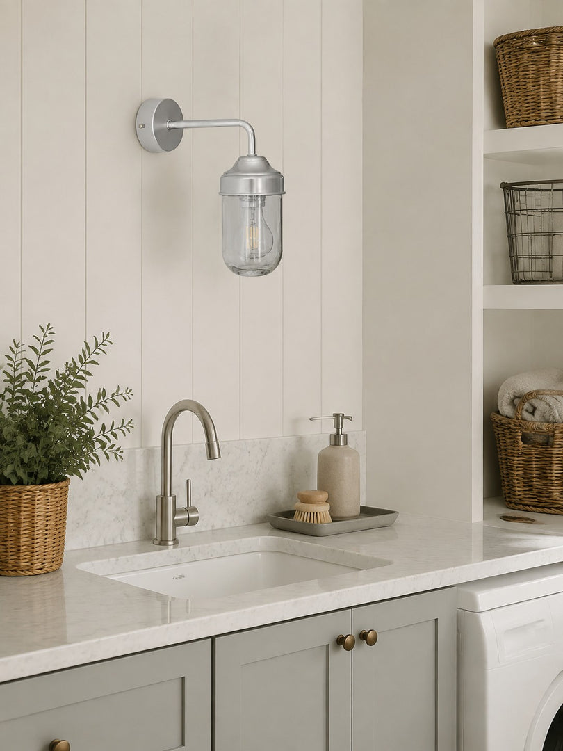 Aluminum Glass Wall Sconce