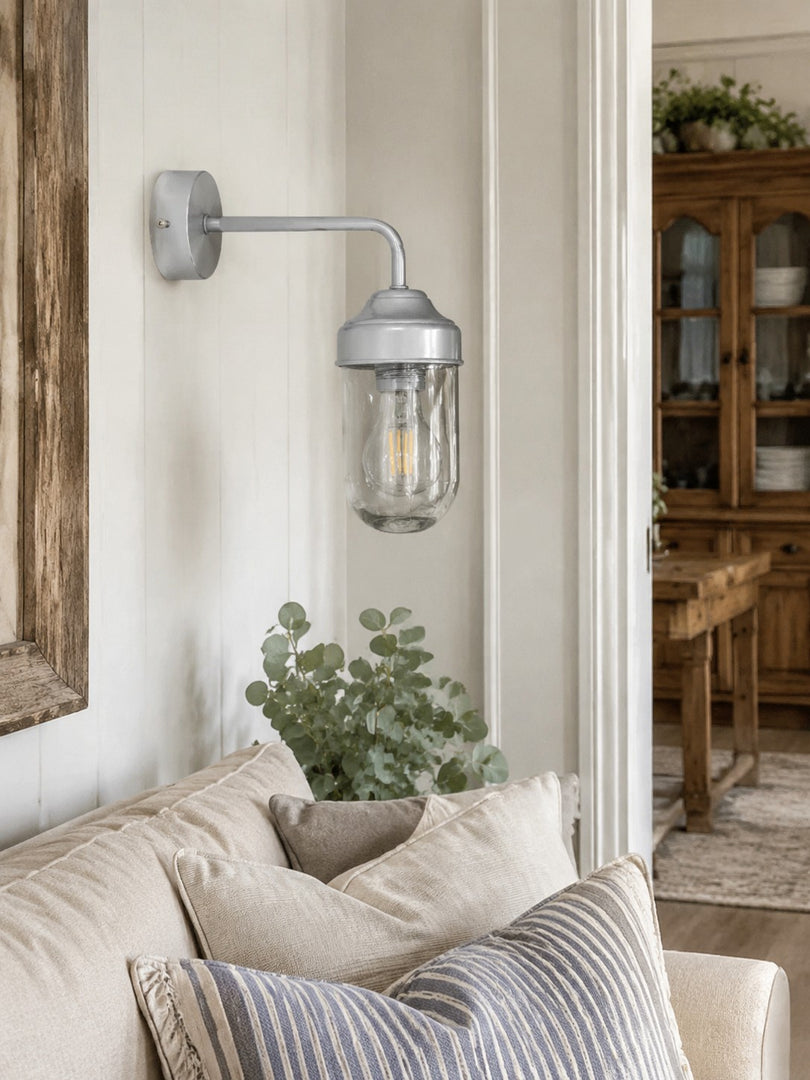 Aluminum Glass Wall Sconce