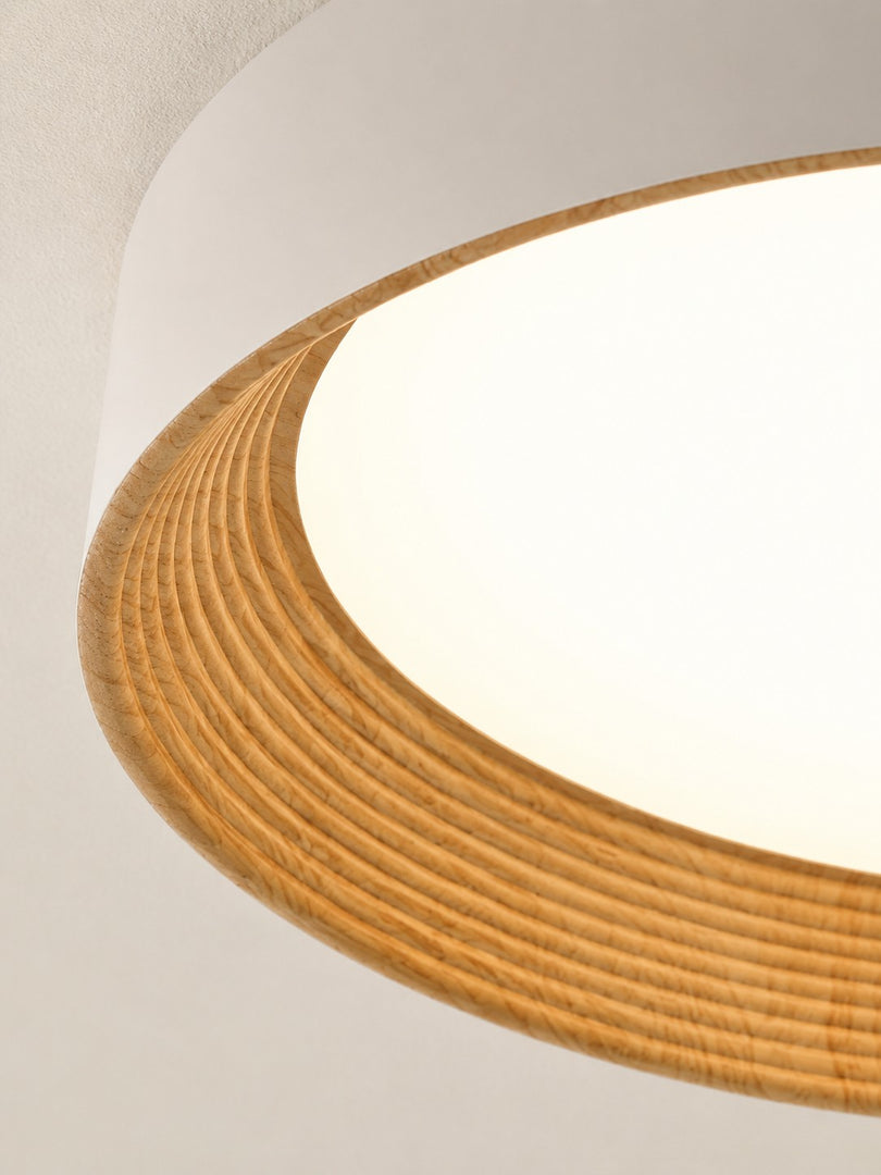 Plafonnier rond minimaliste Crelina - Luminaire fin et discret, idéal pour les chambres ou les appartements