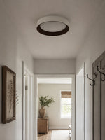 Charger l'image dans la visionneuse de galerie, Plafonnier rond minimaliste Crelina - Luminaire fin et discret, idéal pour les chambres ou les appartements