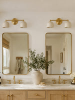 Load image into Gallery viewer, Metio Dome Vanity Wall Light – Mid-Century Fixture for Bathroom