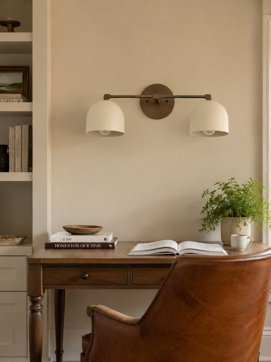 Metio Dome Schminkspiegel Wandleuchte – Mid-Century Leuchte für Badezimmer